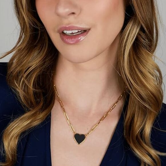 18K Gold Plated Stainless Steel Paperclip Luxury Dainty Adjustable Necklace - Picture 4 of 5